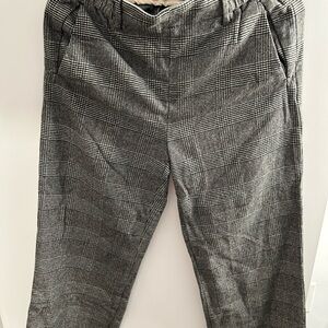 Wilfred Black and White cropped Checkered Dress Pants